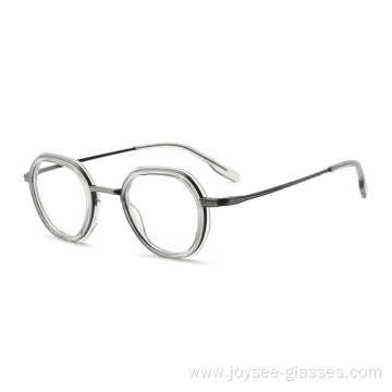 Popular Glasses Good Quality Temple Fashion Frame Design Round Eyeglasses